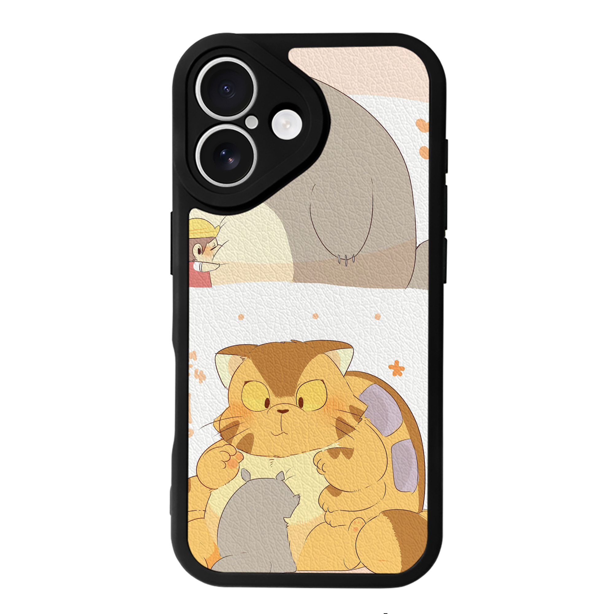 となりのトトロ 草壁メイ 草壁サツキ My Neighbor Totoro Satsuki Kusakabe Mei Kusakabe 【iPhone 16シリーズ対応】シリコンスマホケース（レザー調） 材質：シリコン